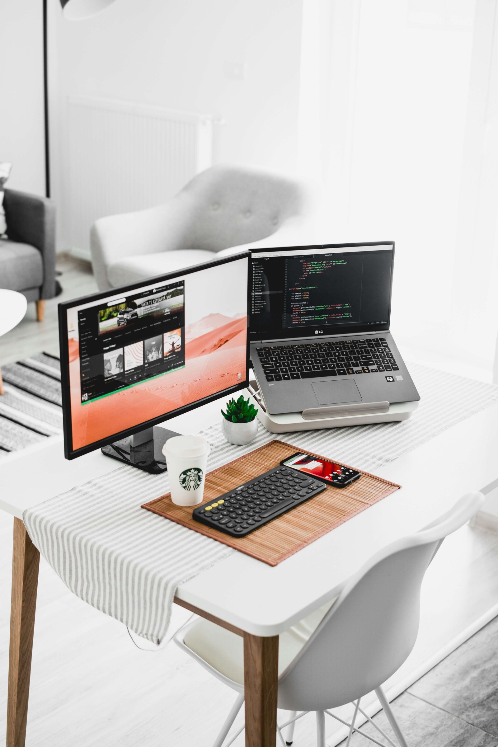 Un setup complet avec les outils informatiques d'un webmaster